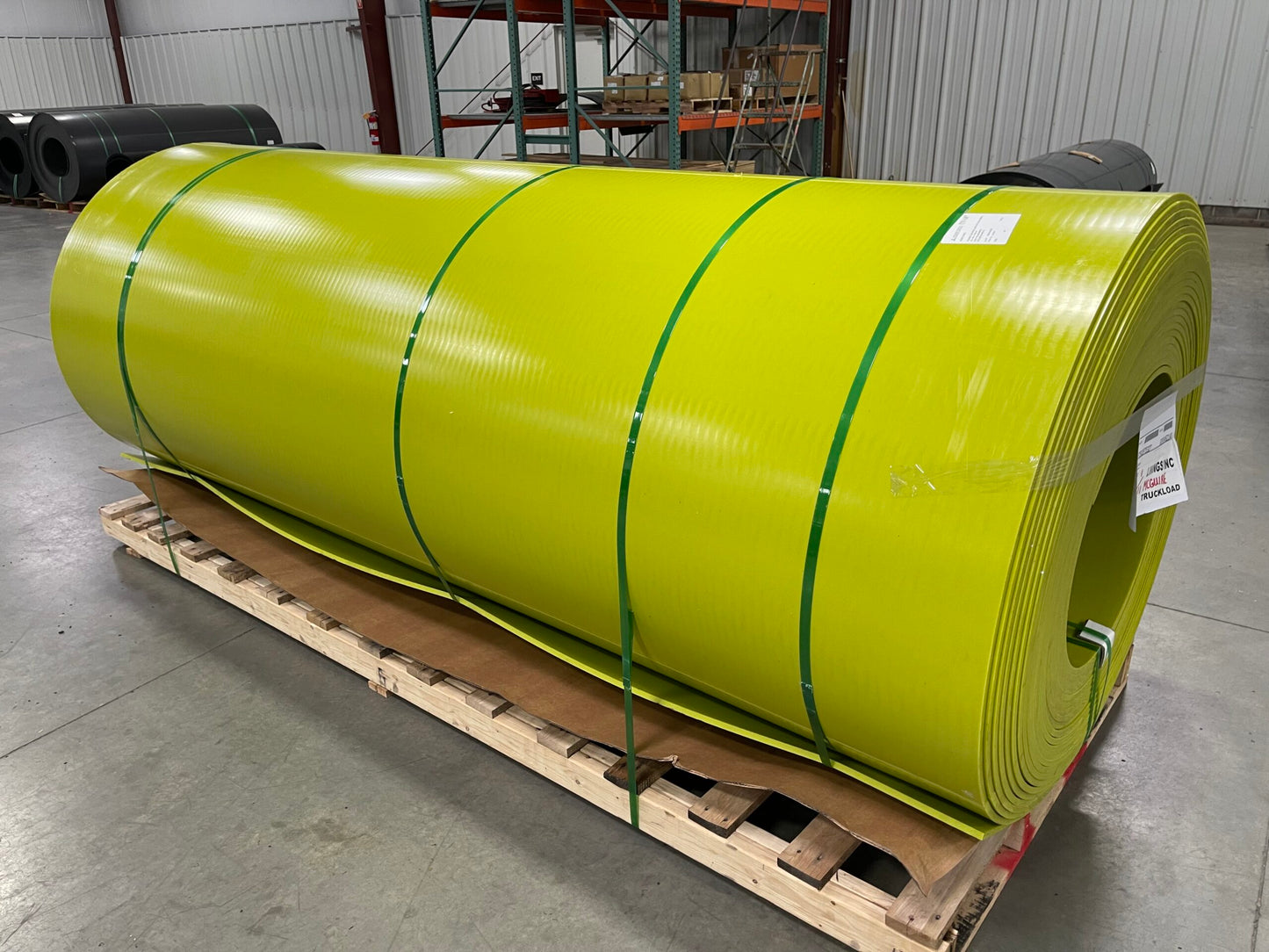 12ft wide x 19ft long x 1/2 thick haulk liner. includes install